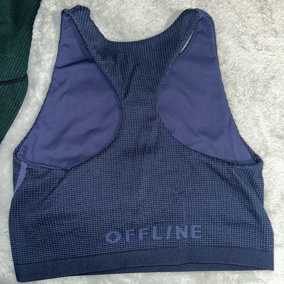 Offline by Aerie Seamless Waffle High Neck Sports Bra Bundle - Picture 2 of 6